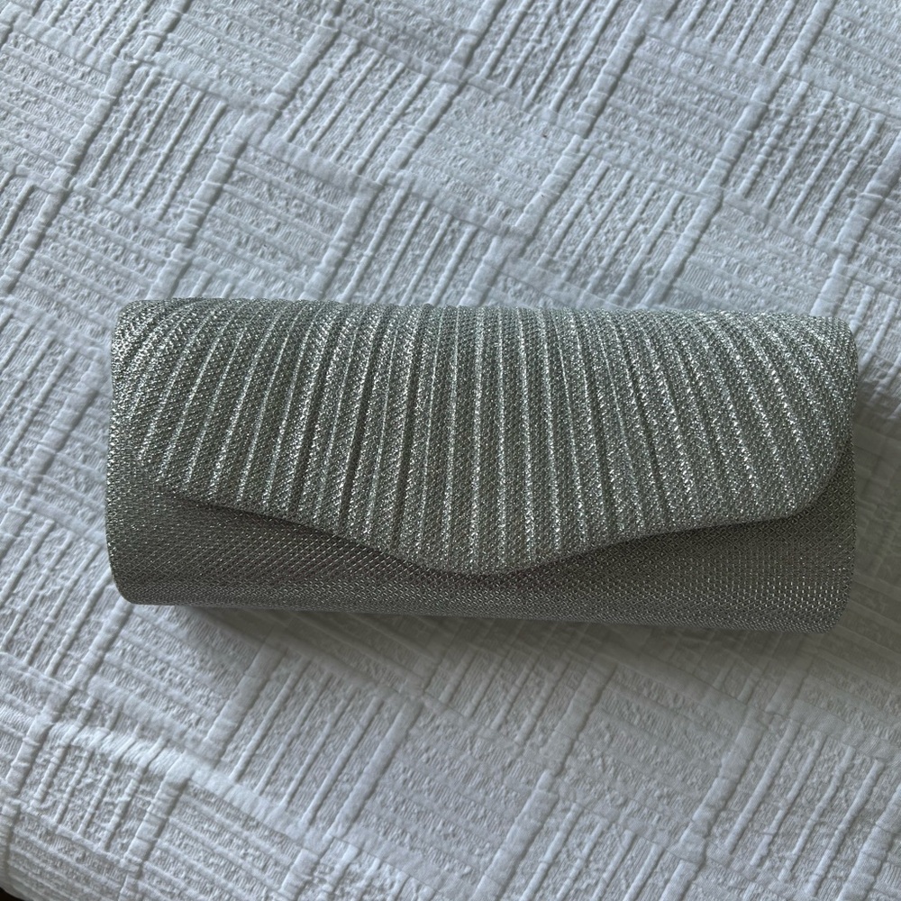 Silver clutch.